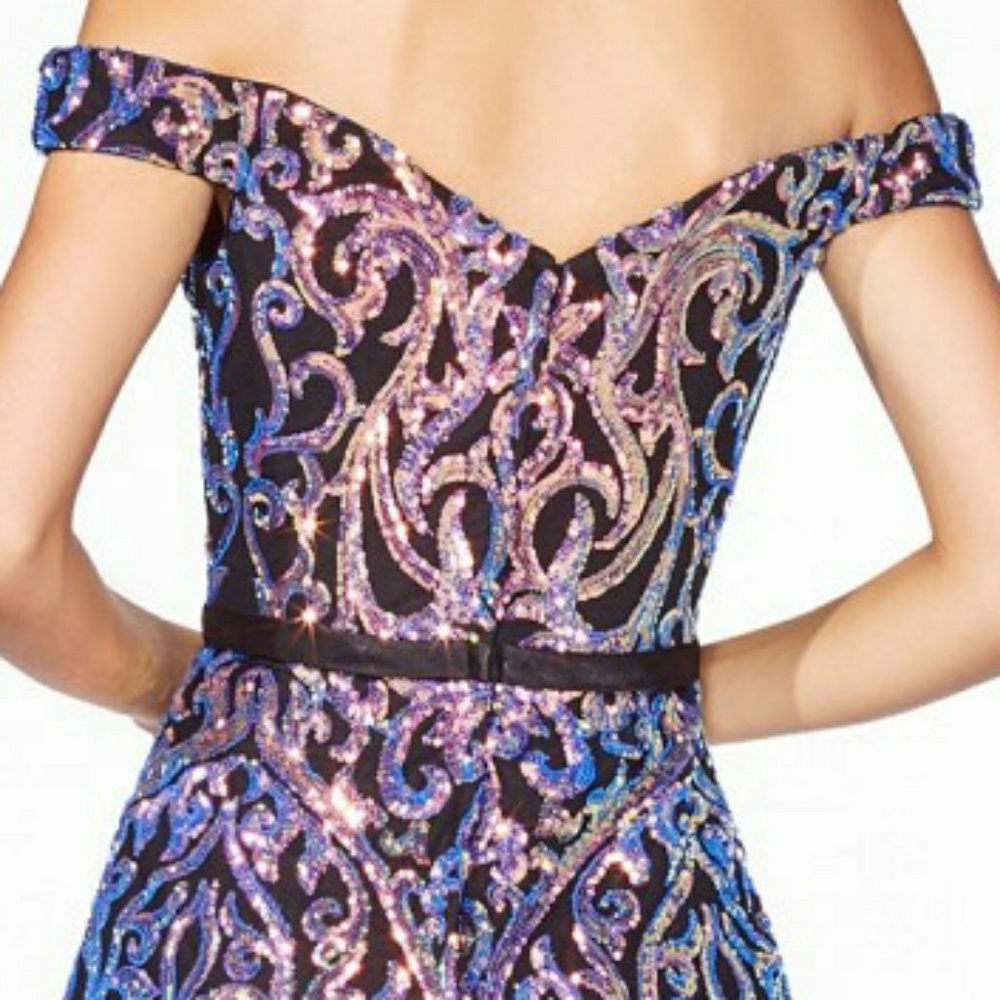Fitted formal prom gown,evening pageant party dres - Picture 4 of 5